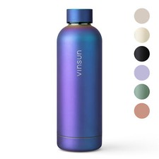 Trinkflasche Edelstahl 500ml Thermoflasche isoliert Sport blau lila Vinsun Thermos price