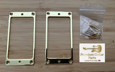 2 Stück Gitarre Humbucker Tonabnehmer Ringe Rahmen 0095G Gold Metall Premium Gitarrenteile Electric Guitars price