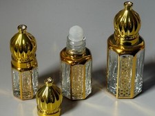 3 ml hochwertige leere Glas Parfümöl/Attar Flaschen - Roll Ons/Gold Design UK Roll-Ons price