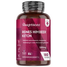 Himbeer Ketone Pure - 180Kapseln - 1200mg - Abnehmen, Gewichtsmanagement - Vegan Fat Burner price