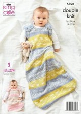 King Cole DK Strickanleitung Baby Set 5898 Baby-Schlafset price