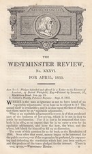 EQUITABLE ADJUSTMENT. AN ORIGINAL ESSAY FROM THE WESTMINSTER REVIEW, 1833. 1833 Essay - Review price