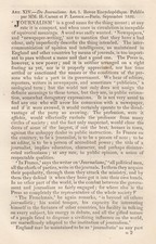 JOURNALISM. AN ORIGINAL ESSAY FROM THE WESTMINSTER REVIEW, 1833, ATTRIBUTED TO G Essay - Review price