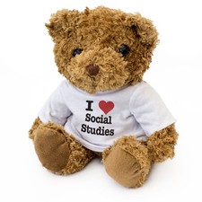 I LOVE SOCIAL STUDIES - Teddybär - süß kuschelweich bezaubernd - Geschenk Social Studies price