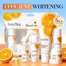 SADOER Vitamin C Hautpflegesets Gesichtsreiniger Toner Gesichtscreme Serum Lotion Face Care Sets price
