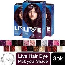 3er Pack Schwarzkopf Live Intense Colour Permanente oder Semi-Permanente Haarfarbe Hair Dye price
