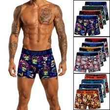 Herren Boxershorts Unterhosen 4er Pack Lustige Bunte Baumwolle Stretch Herren-Boxer price