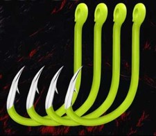 10 Stück Angeln Haken scharf Fluor Gelb Carbon Fishing Hook Zubehör #8#9#12 Fishing Zubehör price