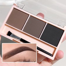 3 Color Brow Powder Kit Long Lasting Eyebrow Palette with Brush Eyebrow Makeup price