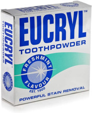 EUCRYL Zahnfleckenentfernung leistungsstarkes Aufhellungspulver frische Minze 50 GM Teeth Whiteners price