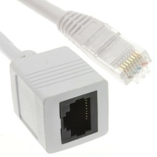 Netzwerk CAT6 UTP Ethernet RJ45 Verlängerung Stecker/Buchse Kabel weiß 1,5m Network Cable price