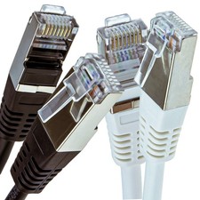 Netzwerkkabel RJ45 Cat5e Ethernet geschirmt METALL Stecker 0,5m/1m/2m/3m bis 20m Posten Network Cable price