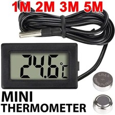 mini Thermometer Temperatur Anzeige mit Fühler digital 1m - 5m Kabel schwarz LCD Thermometer price