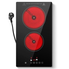 Glaskeramikkochfeld 2 Platten, 30cm, Herdplatte 2 Kochfelder Touch 3000W Einbaukochfelder price