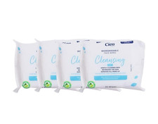 Cien alkoholfreie biologisch abbaubare Gesichtsreiniger Tücher 25, Vitamin E Mandel X4 Makeup Removers price