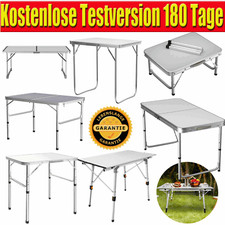 Alu Campingtisch h henverstellbar Picknicktisch Klapptisch Koffertisch Farbwahl Camping- & Picknicktisch price