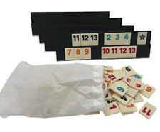 Star-Rummy, oval, curved Rummy, Rommé, Reisespiel aus Kunststoff mit Spielsteine Okey Sets price