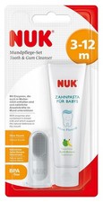 NUK Mundpflege Set Baby Zahnpasta Apfel Banane Fingerzahnbuerste BPAfrei 1Stk Baby-Zahnpasta price