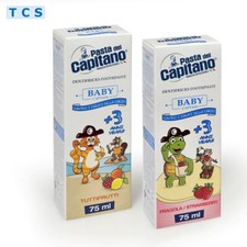 PASTA DEL CAPITANO dentifricio BABY, Zahnpasta für Kinder +3 J, 75 ml, 2 Sorten Baby-Zahnpasta price