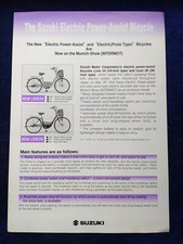 Suzuki New Love 24 26 Electric Bicycles Prospekt Blatt Electric Bicycles price