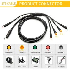 Electric Bicycle E-bike Integration Cable Waterproof  1-5 For KT Controller AEU Electric Bicycles price