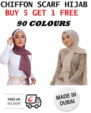 Chiffon Schal Hijab KAUFEN SIE 5 ERHALTEN SIE 1 GRATIS Premium Qualität Elegant Sarong Tuch Halstuch Shawl price