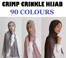 NEU STYLE CRINKLE Uni Hijab Maxi Schal Kopftuch CRIMP HABIBA Tuch Rüschen Shawl price