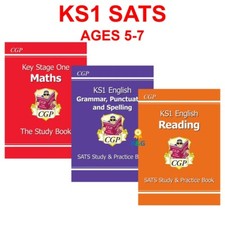 KS1 Sats Ages 5-7 Maths English Reading Study Books with Answer Key Stage 1 Exam YGS- und LYS-Bücher price
