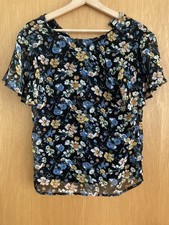 Sommerliche Bluse Schwarz Mit Blumen Bluse price