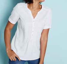 230071 Witt Weiden Damen Bluse kurzarm Schlupfbluse weiß 2. Wahl NEU Gr. 38 - 56 Bluse price