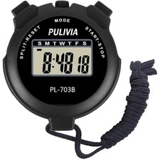 Digital Sport Stopwatch Timer with Split, Calendar Alarm, Large Display, Black Stopwatch price