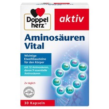 Doppelherz Aminosäuren Vital - 12 Eiweiß-Bausteine, darunter alle 30 Kapseln Aminosäure price
