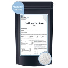 L-Glutaminsäure Pulver | L-Glutamic Acid | 100g bis 25kg | Aminosäure Pulver Aminosäure price