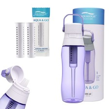 Aqualogis Aqua&Go 500ml Lavendel Filterflasche + 2 Wasserfilter Trinkflasche Water Flasche & Flasche & Purification System price