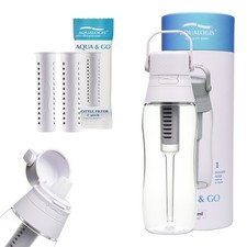 Aqualogis Aqua&Go 500ml Weiß Tritan Filterflasche + 2 Wasserfilter Trinkflasche Water Flasche & Flasche & Purification System price