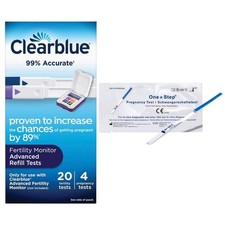 20 + 4 Clearblue Advanced Fertilitätsmonitor Sticks Schwangerschaftstests/Kits + 1 Preg Pregnancy / Ovulation Test price