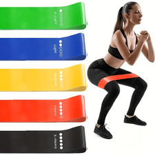 5x Fitness Widerstandsbänder Set Gymnastikband Yoga Pilates Training Band Neu De Fitness Equipment price
