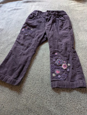 Kord Hose lila Blumen Stickerei Größe 80 Mädchen-Hosen price