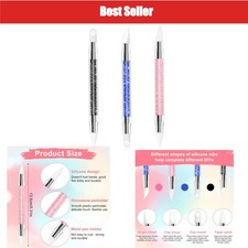 AHQiZFX Nagel Art Pinsel Set 3 Stück Silikon Nail Art Werkzeug Manicure / Pedicure Bedarf und Sets price