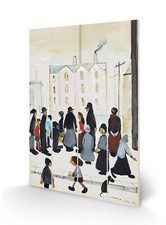 L.S. Lowry - Group of People, 1959 - Offizieller Wandkunstdruck aus Holz - 2 Größen Wooden Wall Art price
