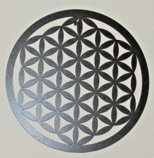30 cm schwarze Blume des Lebens 3D Holz Wandbild Wohndeko Heilige Geometrie Wooden Wall Art price