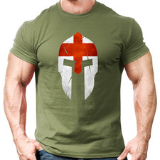 England Spartan Flag Gym T-Shirt Herren Gym Kleidung Training Top Bodybuilding Fitwear (Fitness Clothing) price