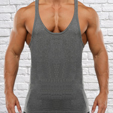 GYM WESTE HERREN STRINGER STYLE TRAINING TOP SINGLET MUSCLE FIT KLEIDUNG COOL Fitwear (Fitness Clothing) price