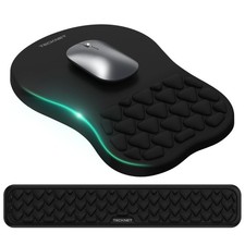 TECKNET Mausmatte Handgelenkstütze und Tastaturauflage mit schwarzem Set Mat price