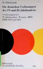 Die deutschen Verfassungen des 19. und 20. Jahrhunderts : [Verfassungstexte 19. Philosophie des 19. Jahrhunderts price