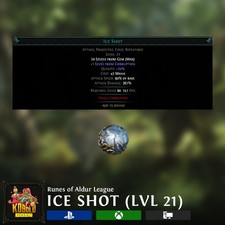 Ice Shot Deadeye LvL 21 Gem (5 Gem Sockets) - Runes of Aldur League Softcore Sockets price