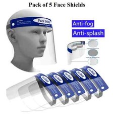 5er Pack Vollgesichtsschutz Visier Sicherheit Klar Antibeschlag PSA Schutz Maske Schild Face Shield & Mask price