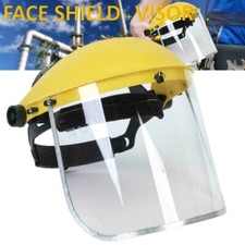 FULL FACE SHIELD CLEAR FLIP UP VISIER AUGENSCHUTZ MASKE SICHERHEIT ARBEITSSCHUTZ NEU Face Shield & Mask price