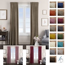 Gardinen 2er SET Vorhang Deko Fertigschal Schlaufen AUSVERKAUF TOP QUALITÄT Vorhang Set price