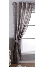 Vorhang Wildseide Optik 1er Set HxB 245x140 cm Grau Barock blickdicht Vorhang Set price